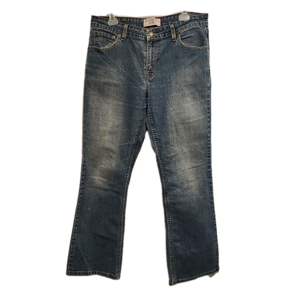Levi Strauss Signature Stretch Low Rise Boot Cut Jeans Womens Misses 12 Medium